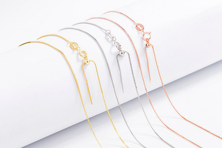 [S925]Sterling Silver Universal Necklace with Needle Adjustable