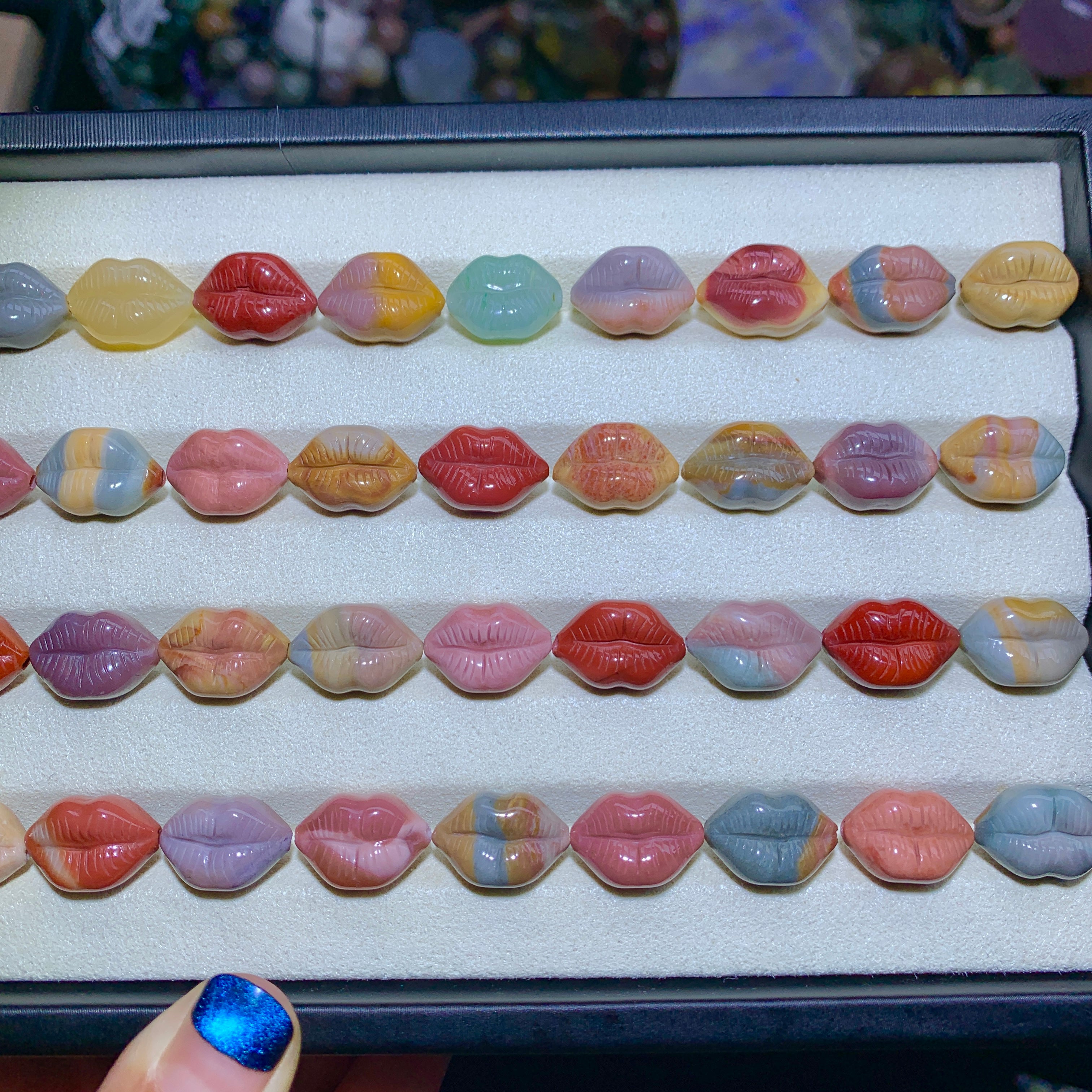 【5PCS】Alashan agate Lips