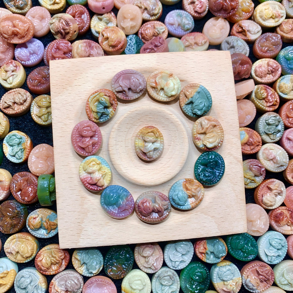 【5PCS】Alashan Agate  Marilyn Monroe