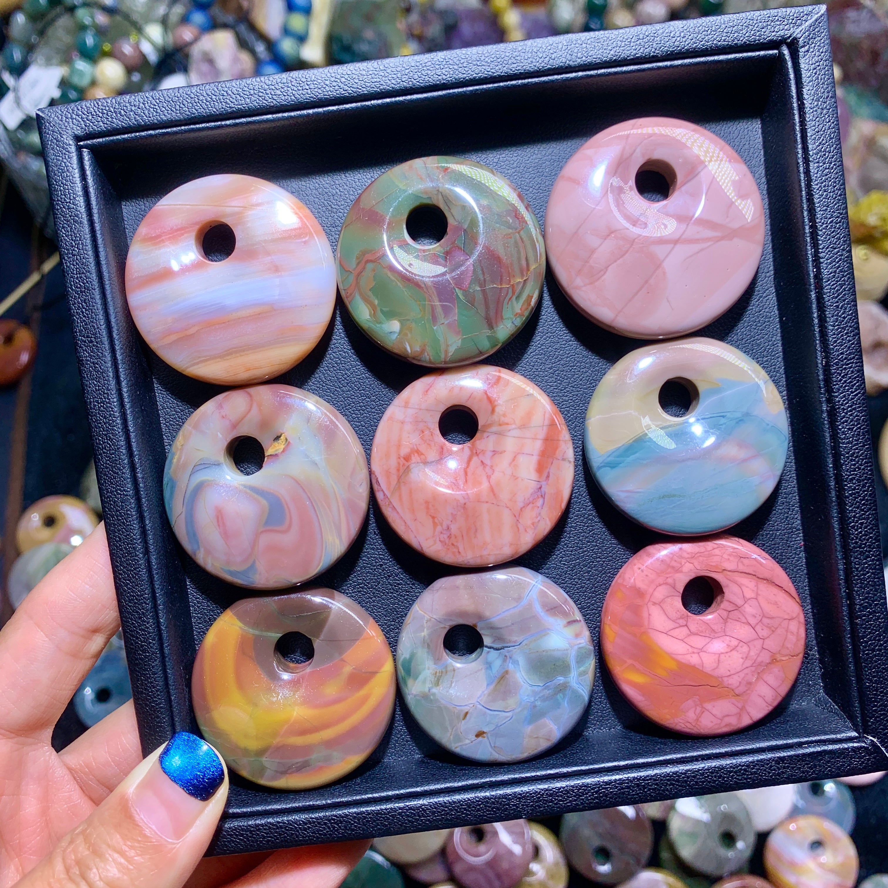 【5PCS】Alashan Agate Princess Buckle