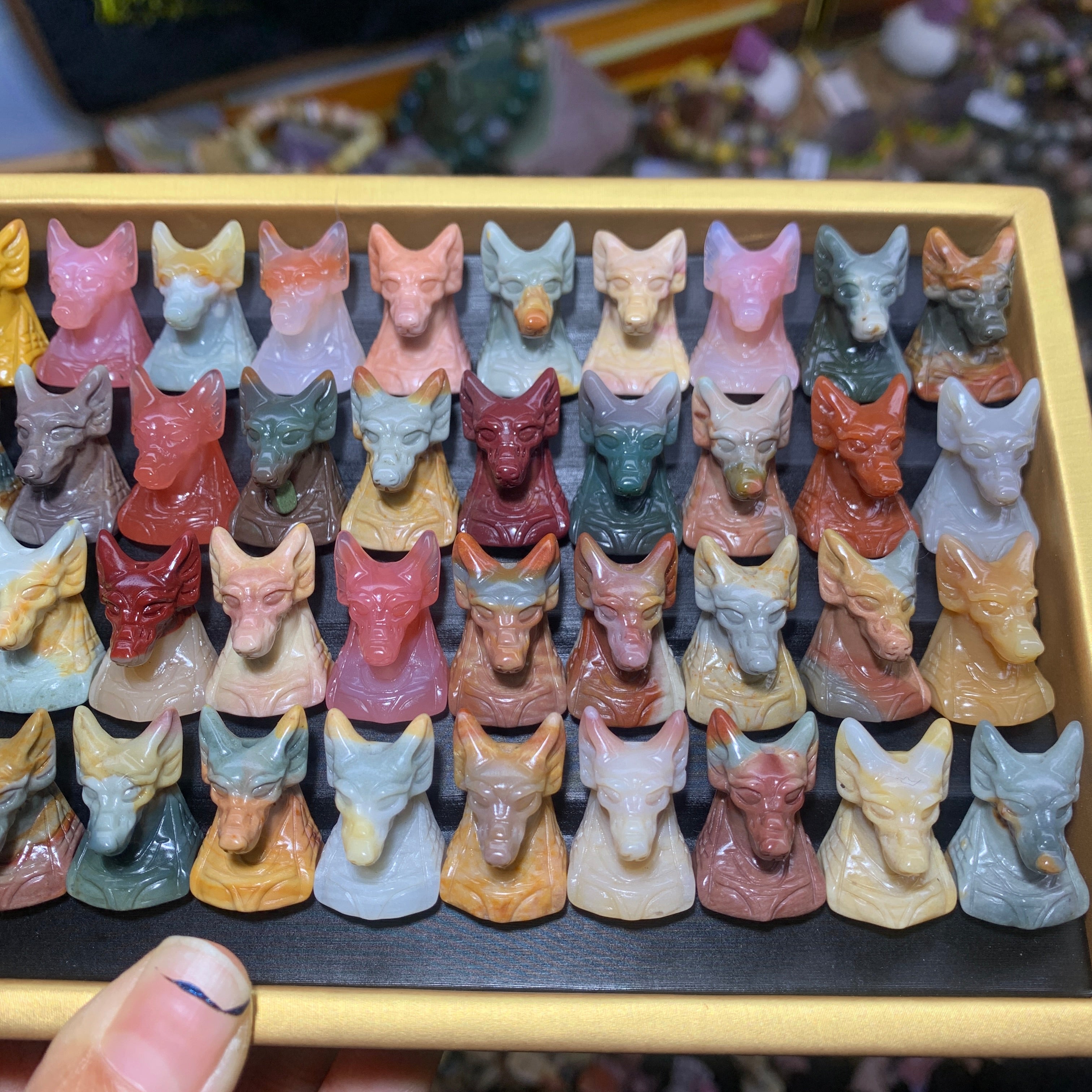 【5PCS】Alashan Agate Anubis