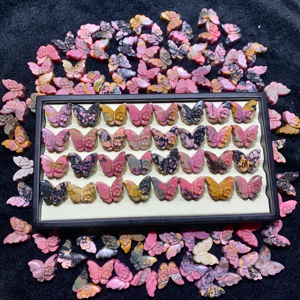 【5PCS】Rhodonite butterfly