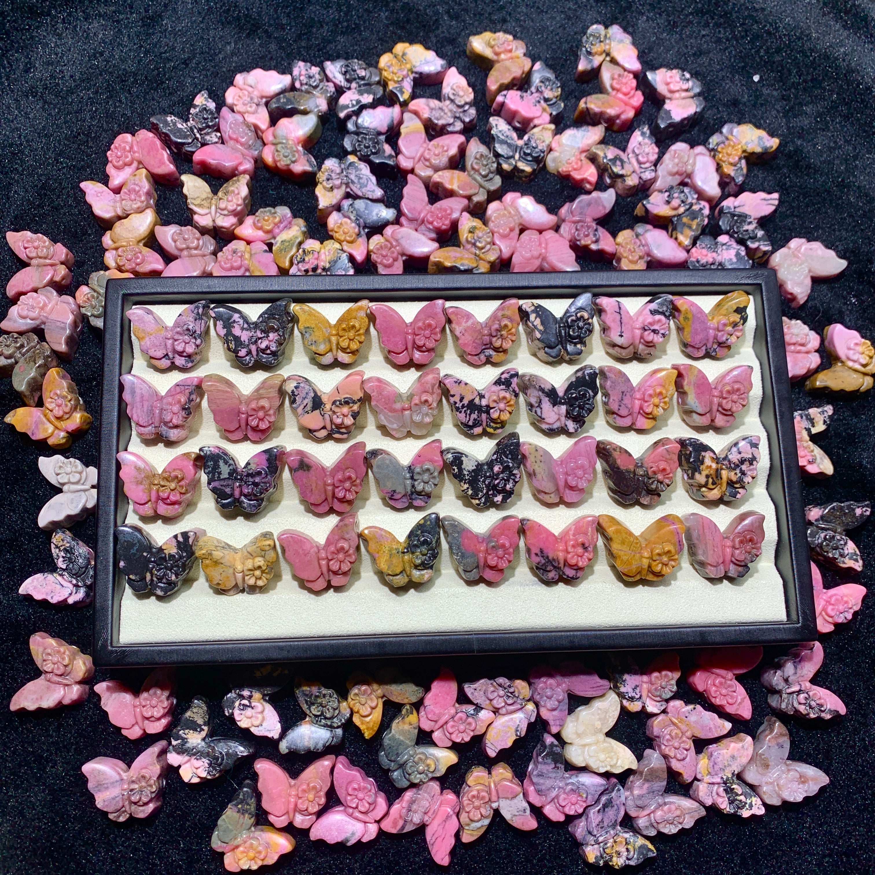 【5PCS】Rhodonite butterfly