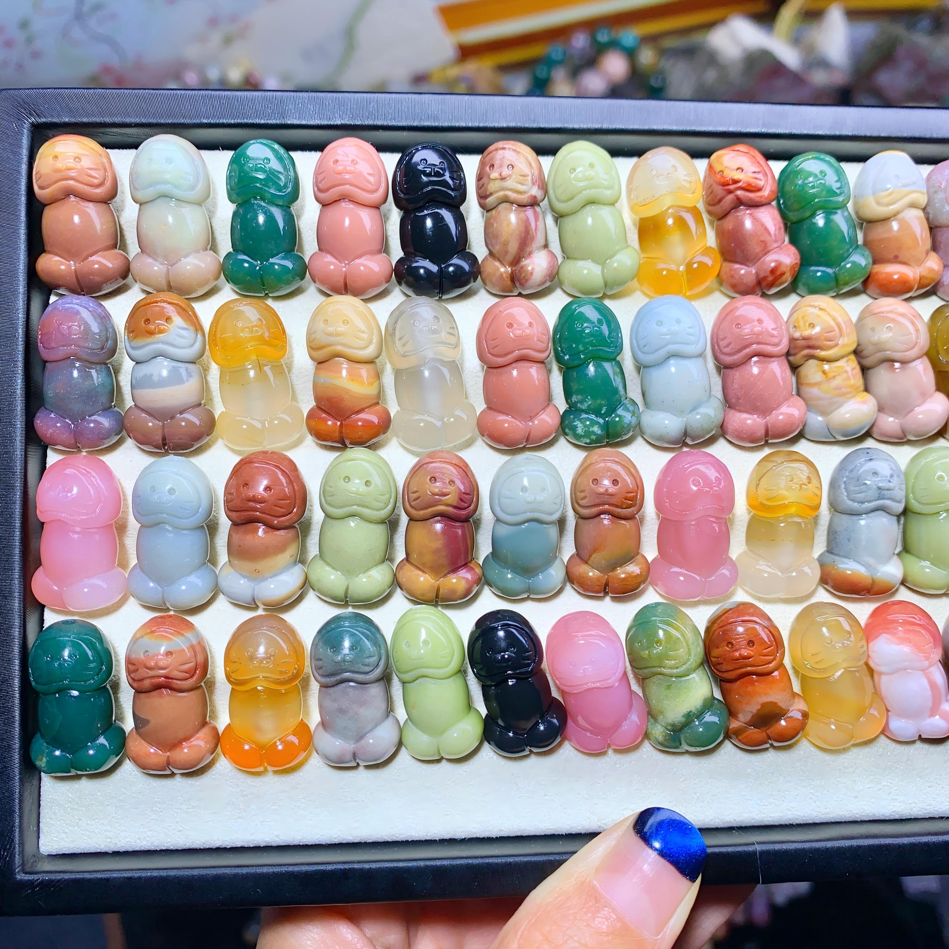 【5PCS】Natural Agate Dingding Kitty