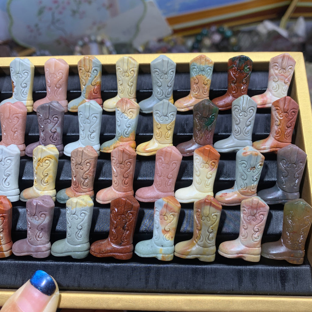 【5PCS】Alashan Agate cow boots