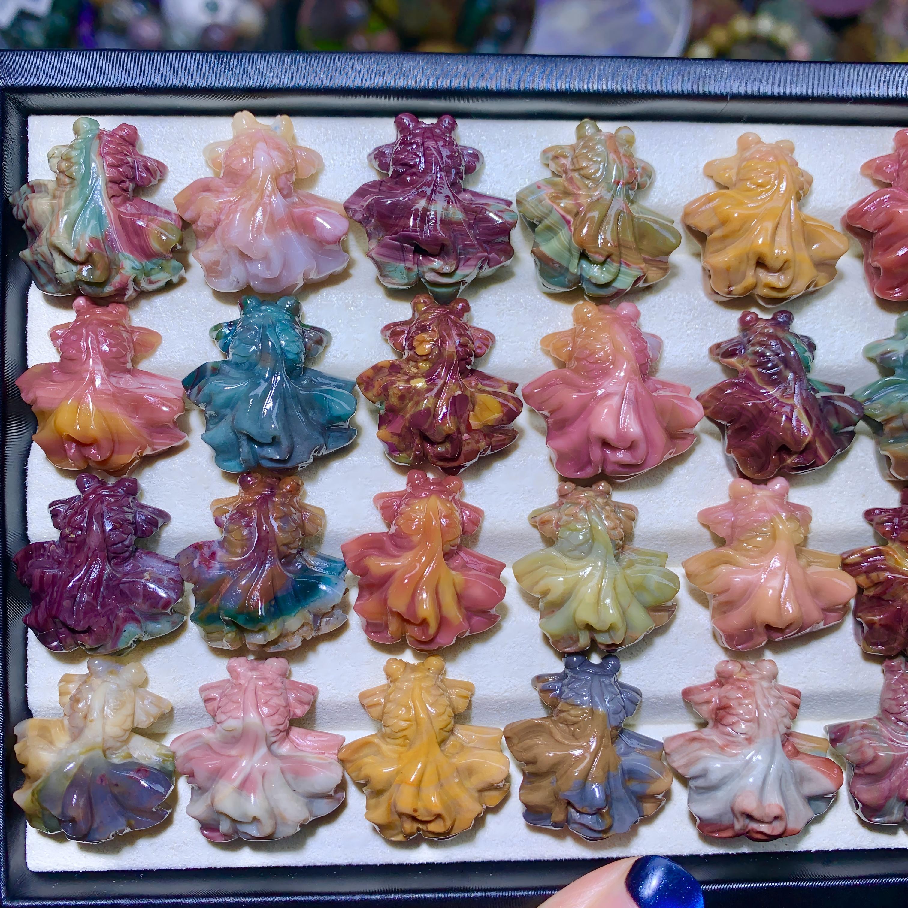 【5PCS】Alashan Agate Koi Fish