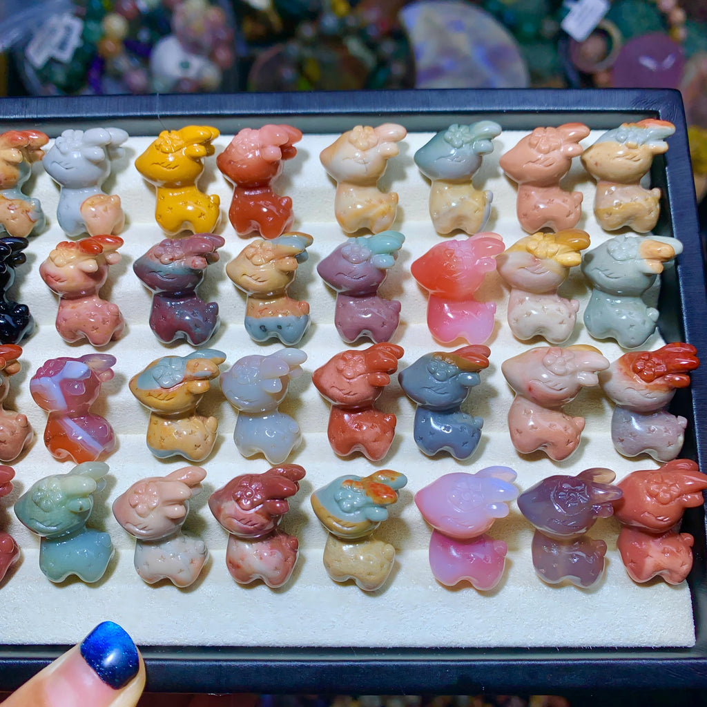 【5PCS】Alashan Agate Deer