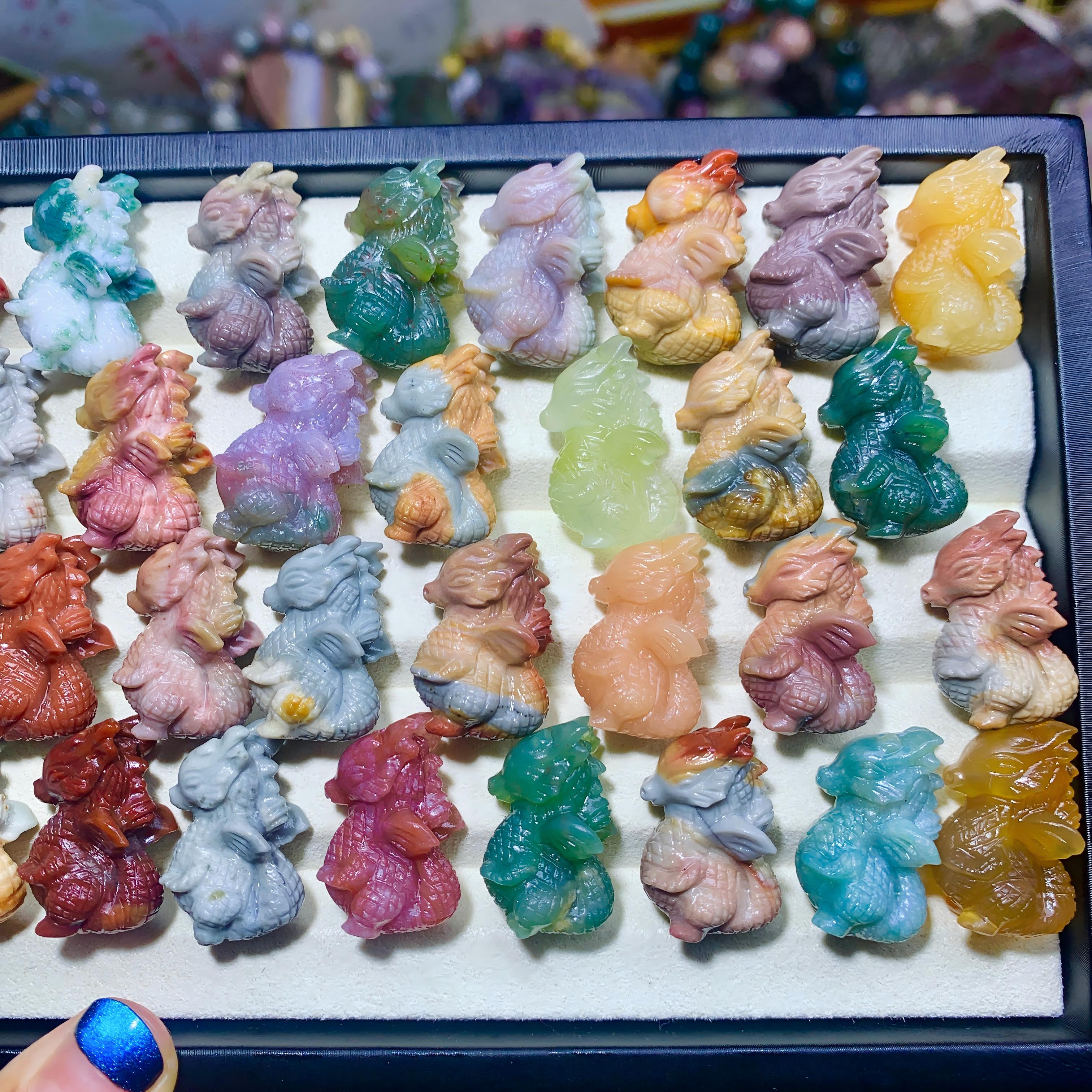 【5PCS】Alashan Agate Dragon