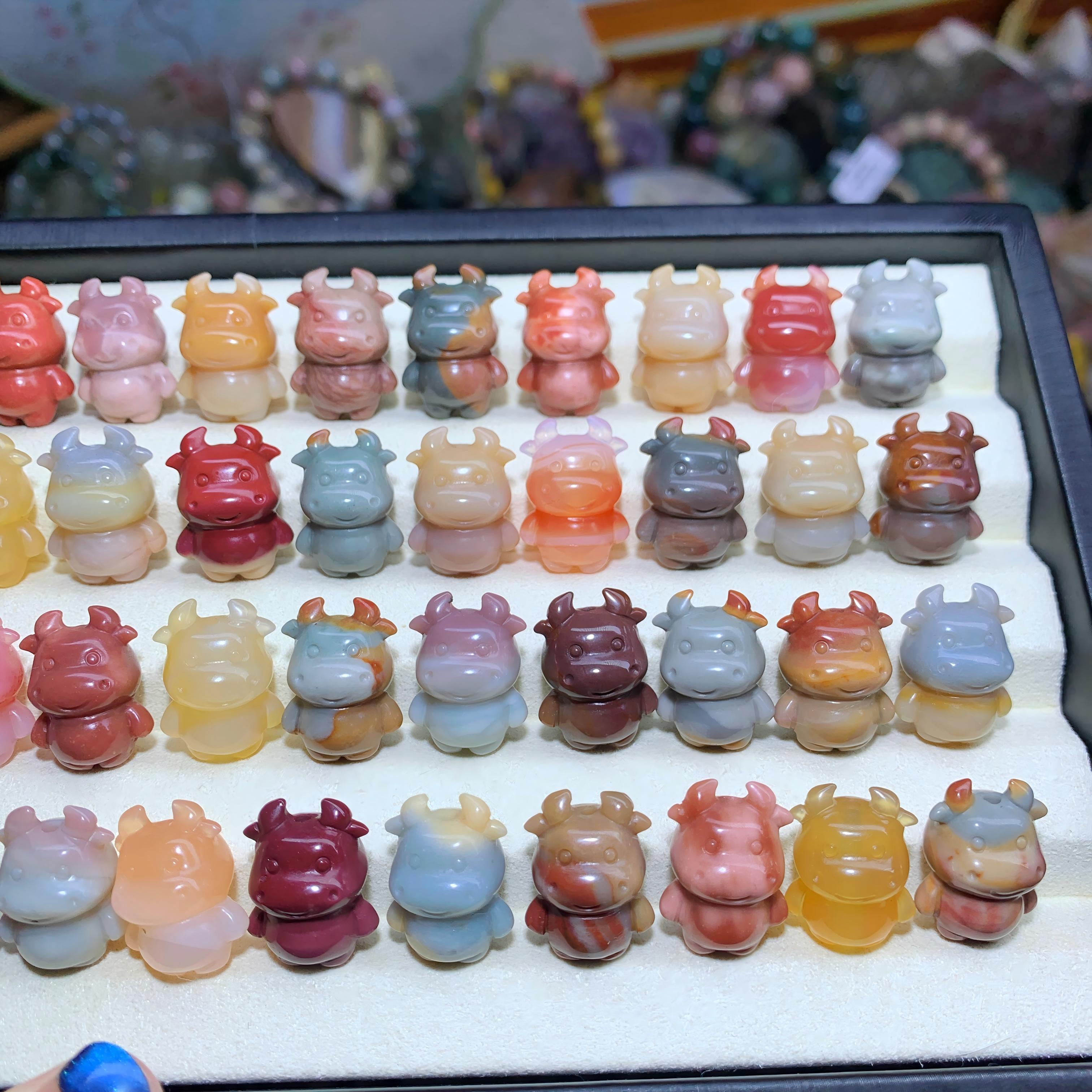 【5PCS】 Alashan Agate Cow