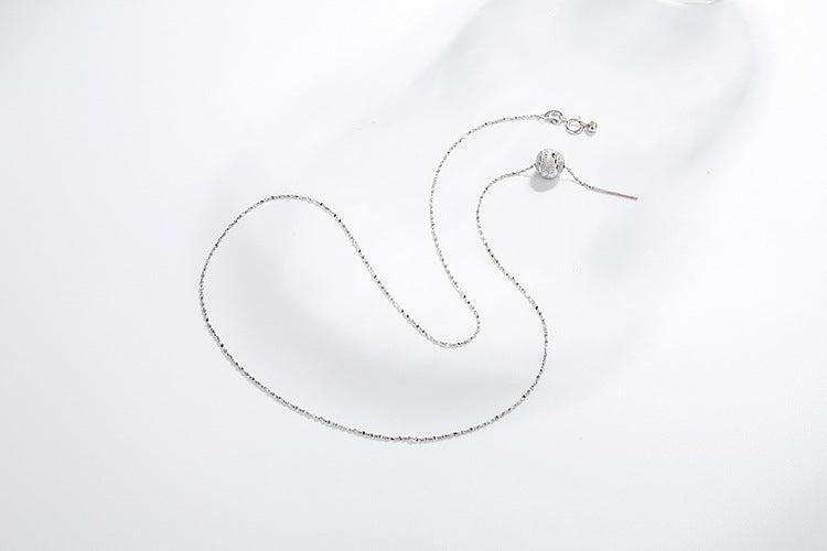 [S925]Sterling Silver Universal Necklace with Needle Adjustable