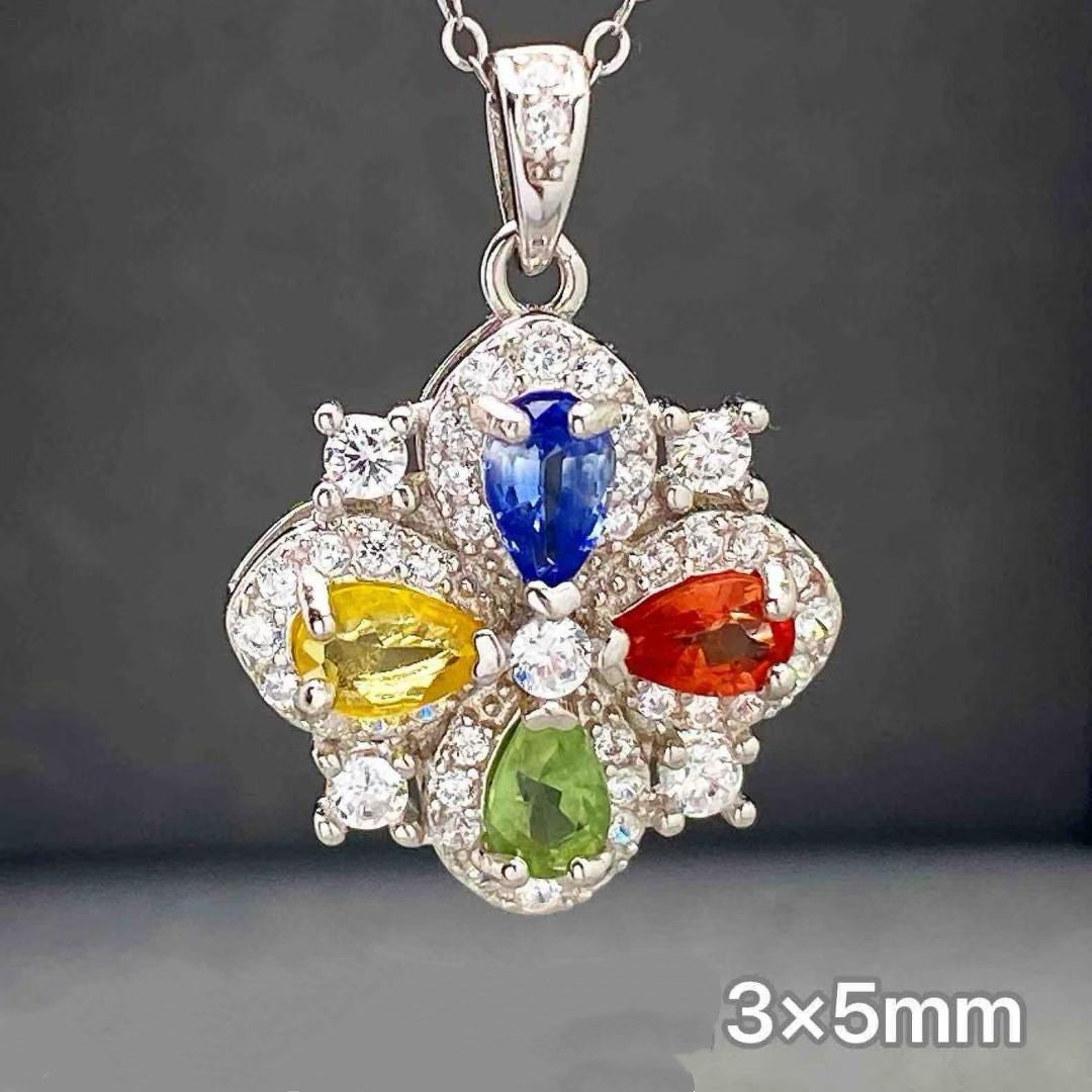 Natural Fancy Coloured Sapphire Pendant