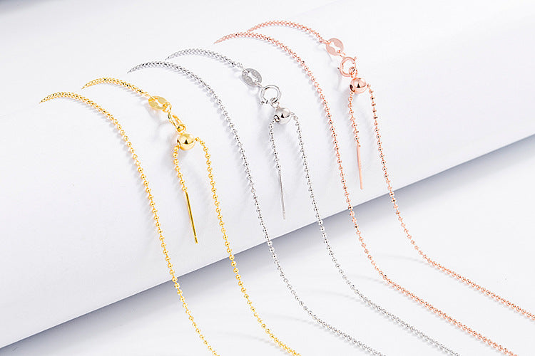 [S925]Sterling Silver Universal Necklace with Needle Adjustable