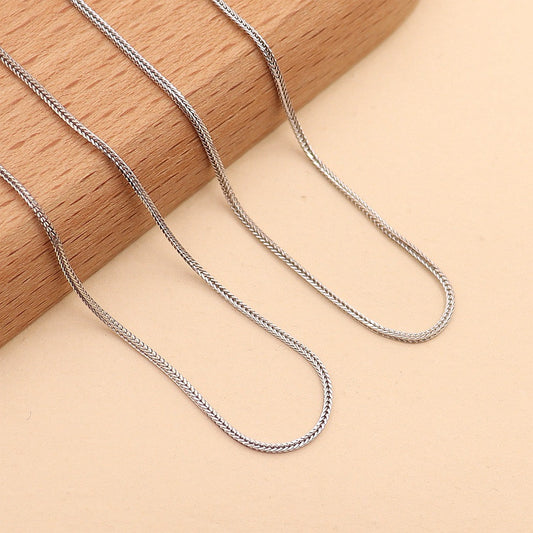 S925 Sterling Silver Fox Tail Necklace