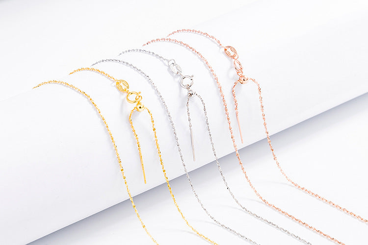 [S925]Sterling Silver Universal Necklace with Needle Adjustable