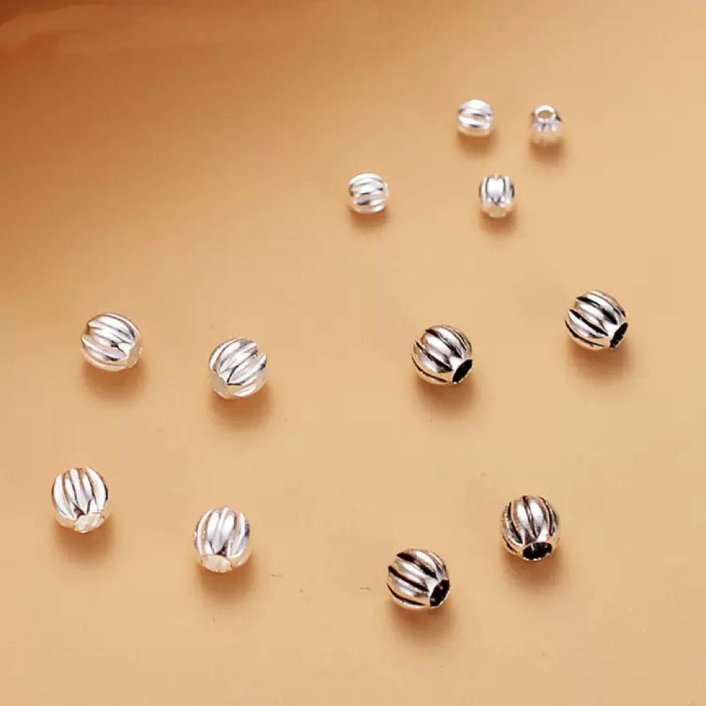 【S925 】Sterling Silver Watermelon Bead Loose Beads