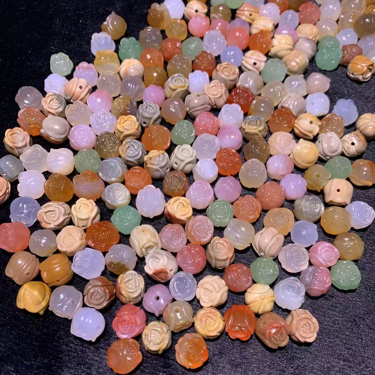 Natural Alashan agate pod charms