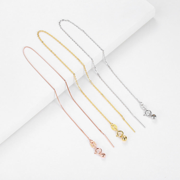 【S925】 Sterling Silver Bracelet Chain with Needle for DIY ajustable