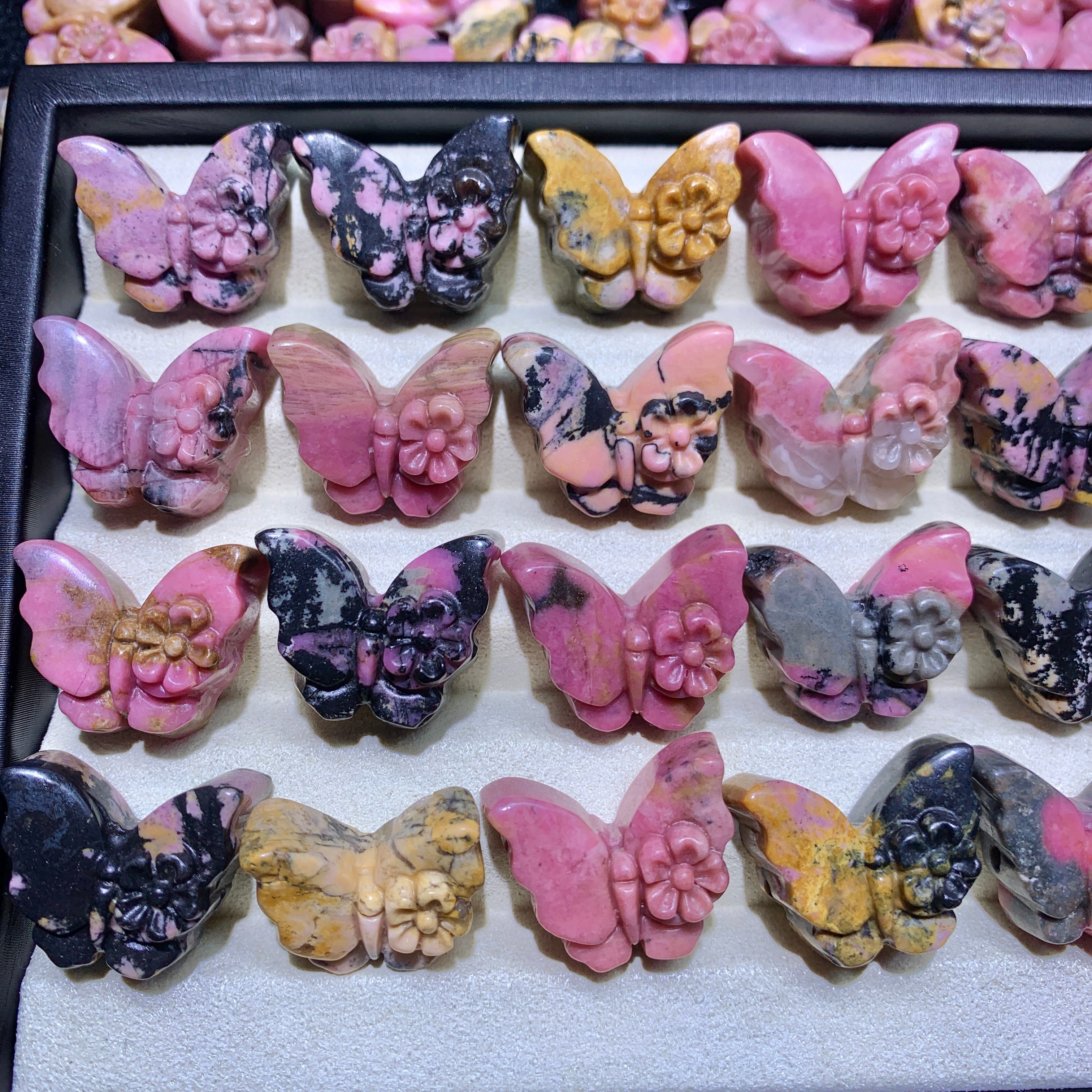 【5PCS】Rhodonite butterfly