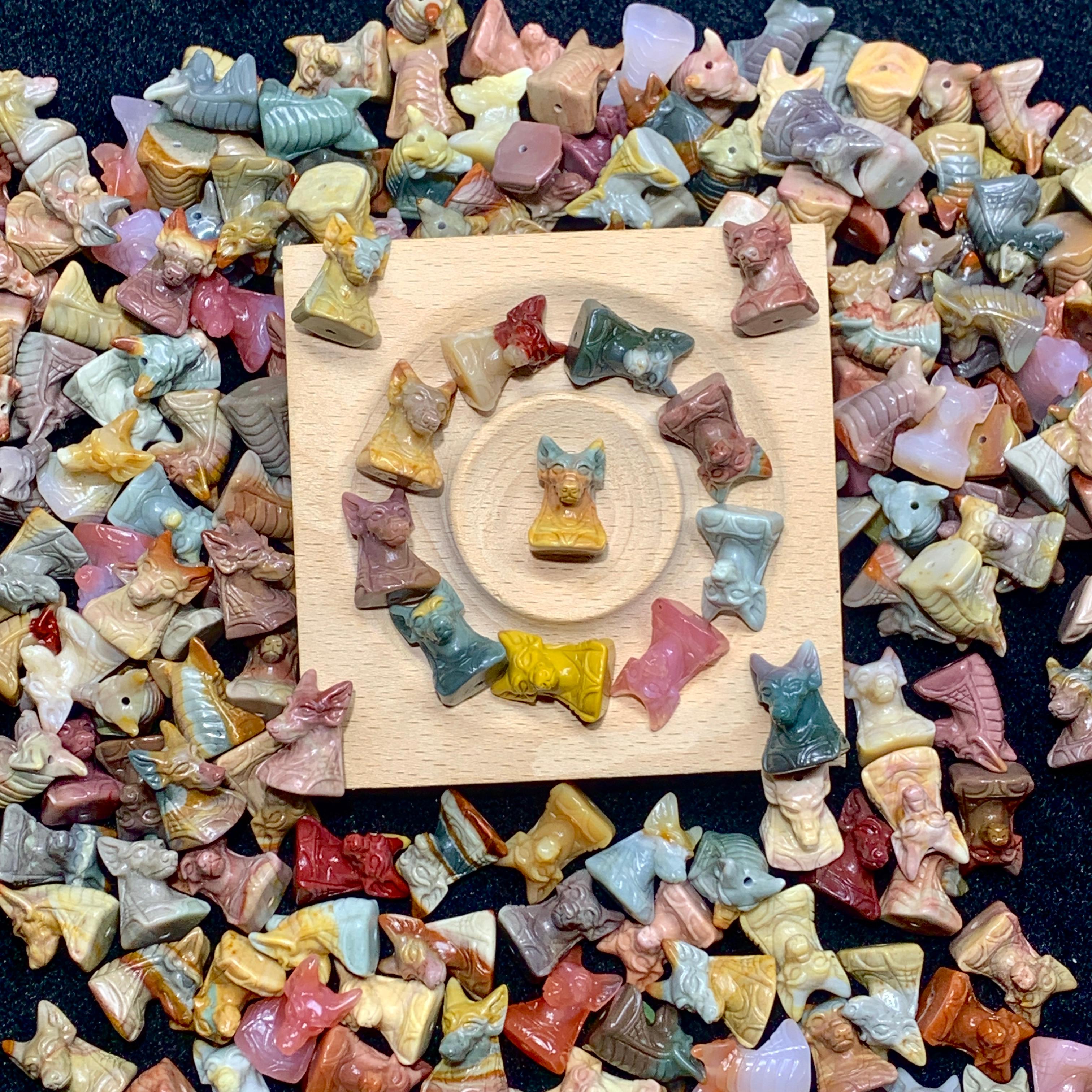 【5PCS】Alashan Agate Anubis