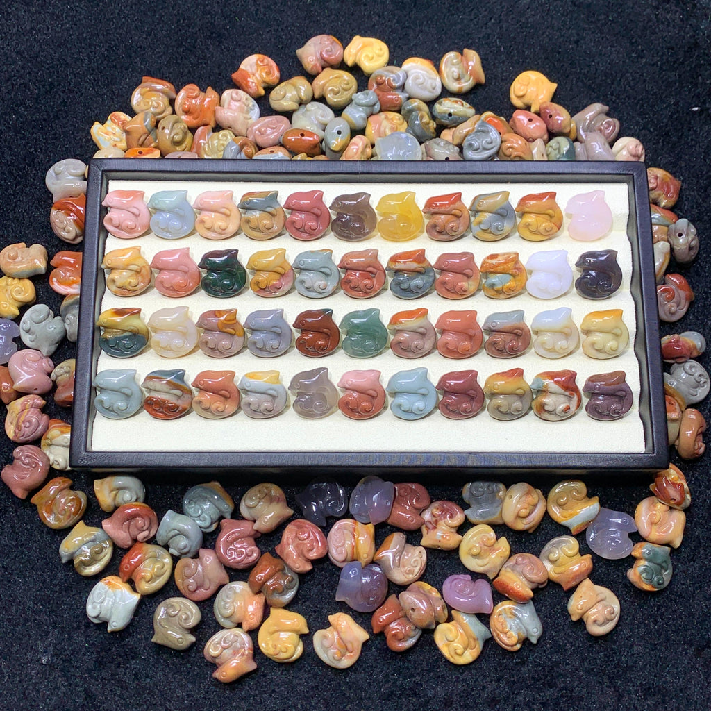 【5PCS】Alashan Agate dolphin