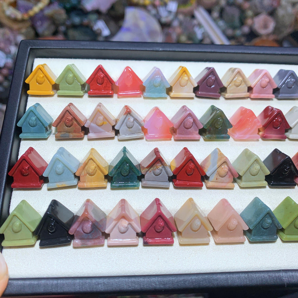 【5PCS】Alashan Agate Bird House