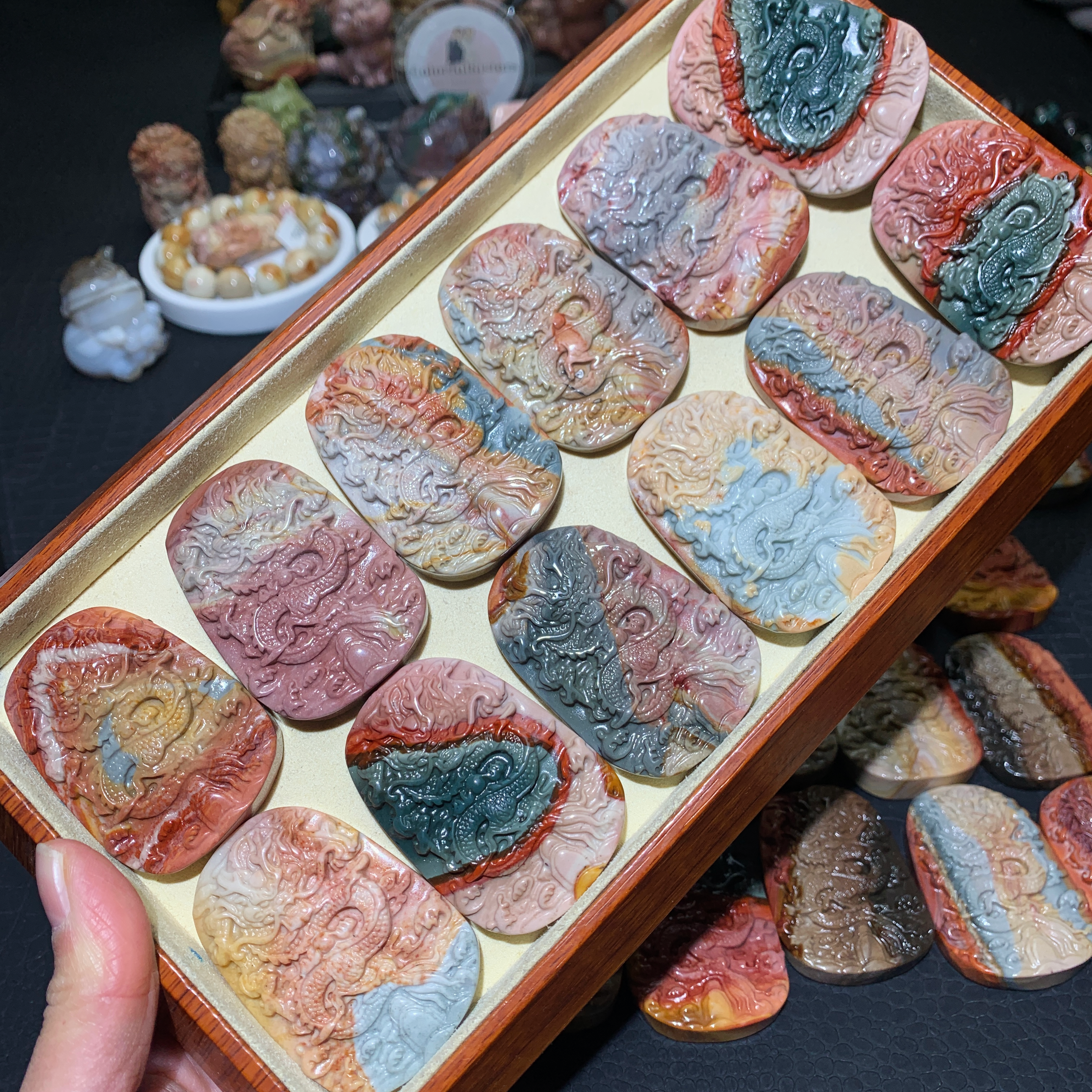 Dragon pendants【ocean jasper & polychrome】