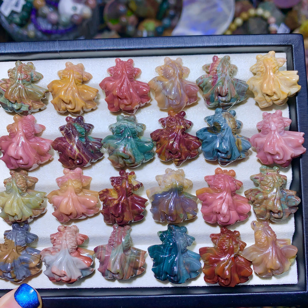 【5PCS】Alashan Agate Koi Fish