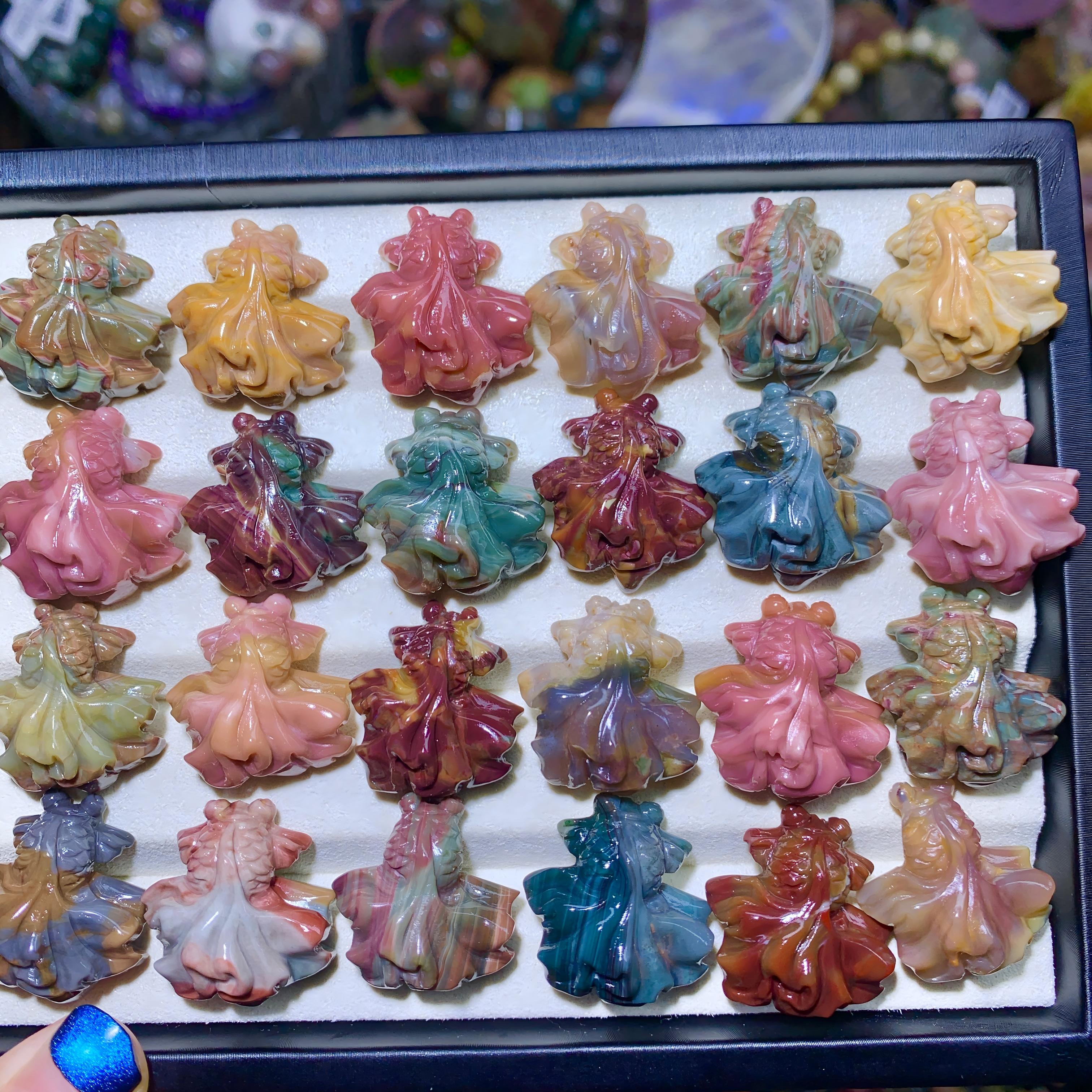 【5PCS】Alashan Agate Koi Fish
