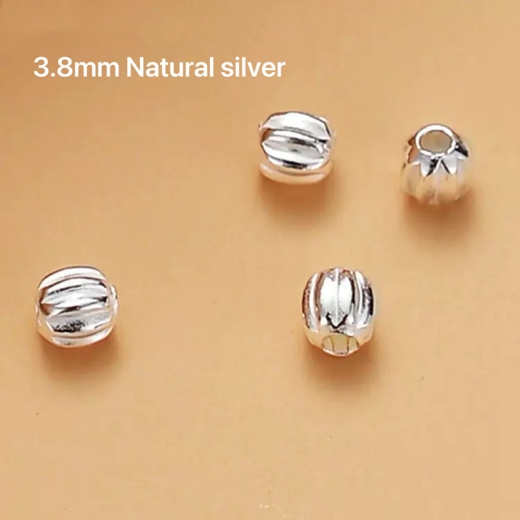 【S925 】Sterling Silver Watermelon Bead Loose Beads