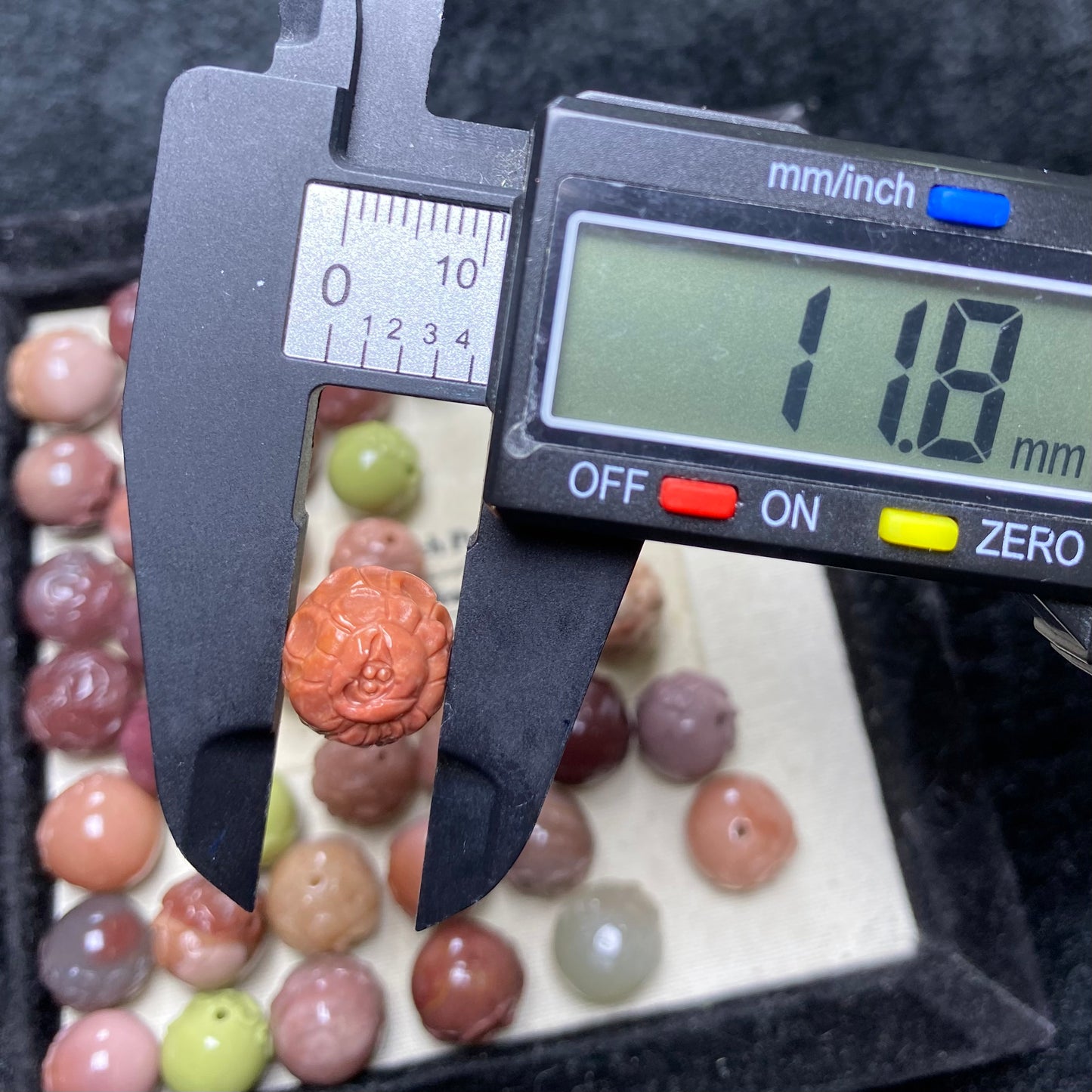 Natural Alashan Agate Flower Bead Carved charms