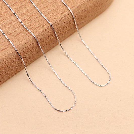 S925 Sterling Silver Filigree Bamboo Link Chain