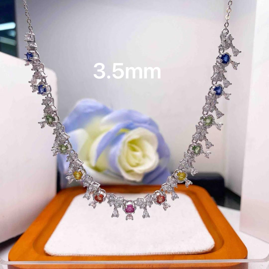 Natural Fancy Coloured Sapphire Necklace