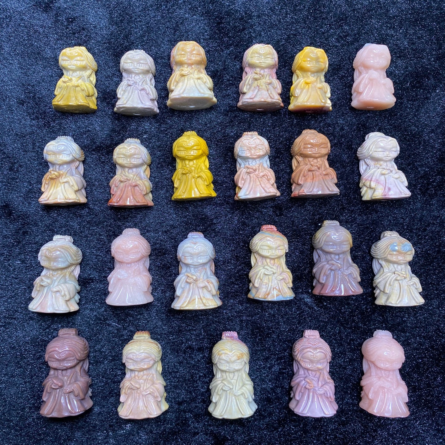 Natural Alashan Agate Yang Yu Huan Carved charms