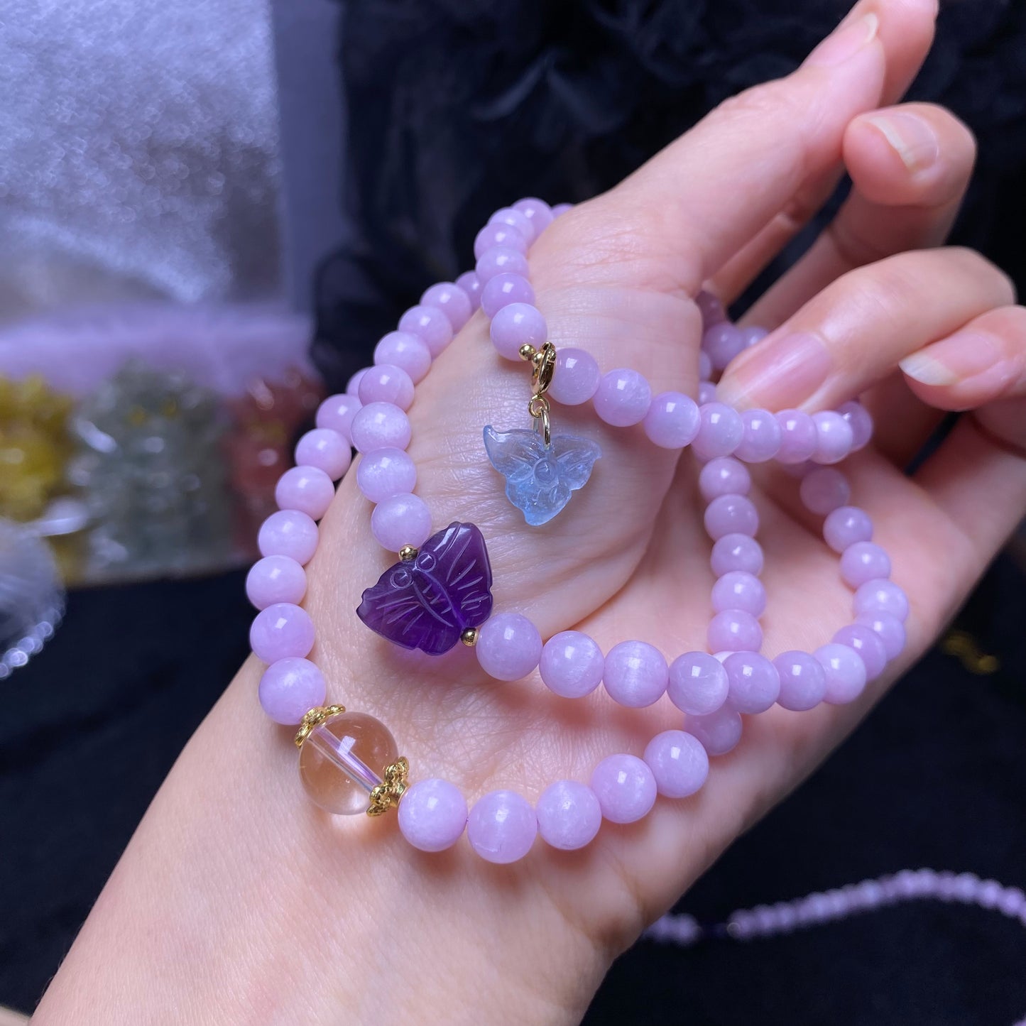 Kunzite Triple-Strand Bracelet