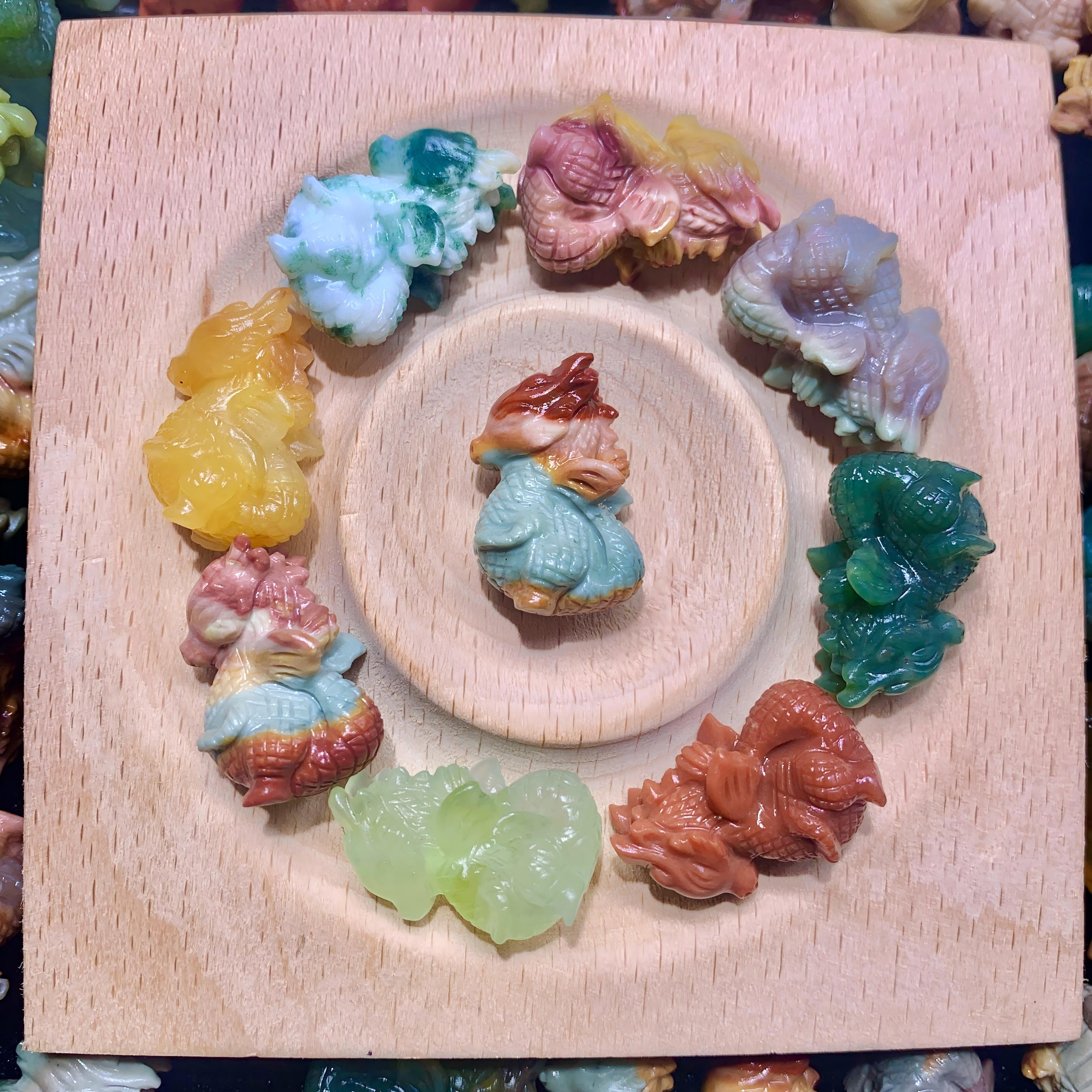 【5PCS】Alashan Agate Dragon