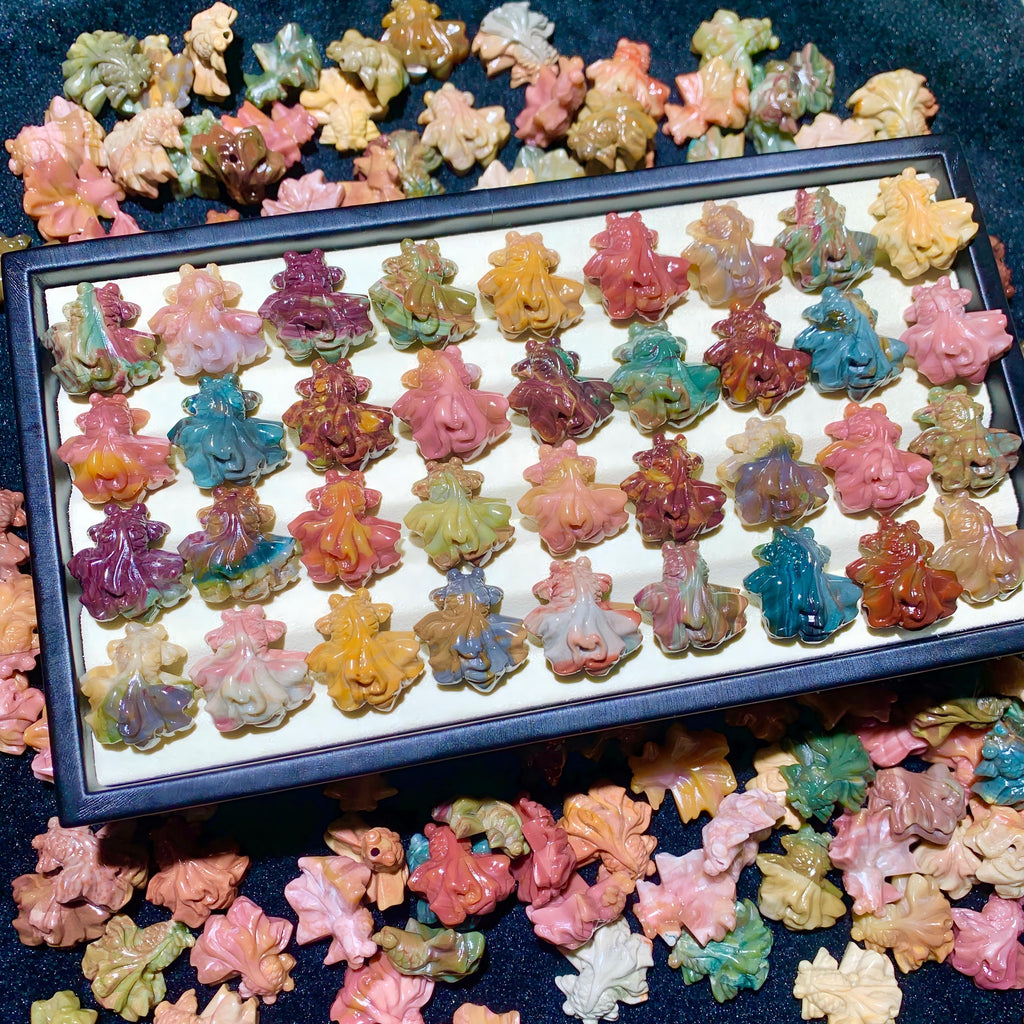 【5PCS】Alashan Agate Koi Fish