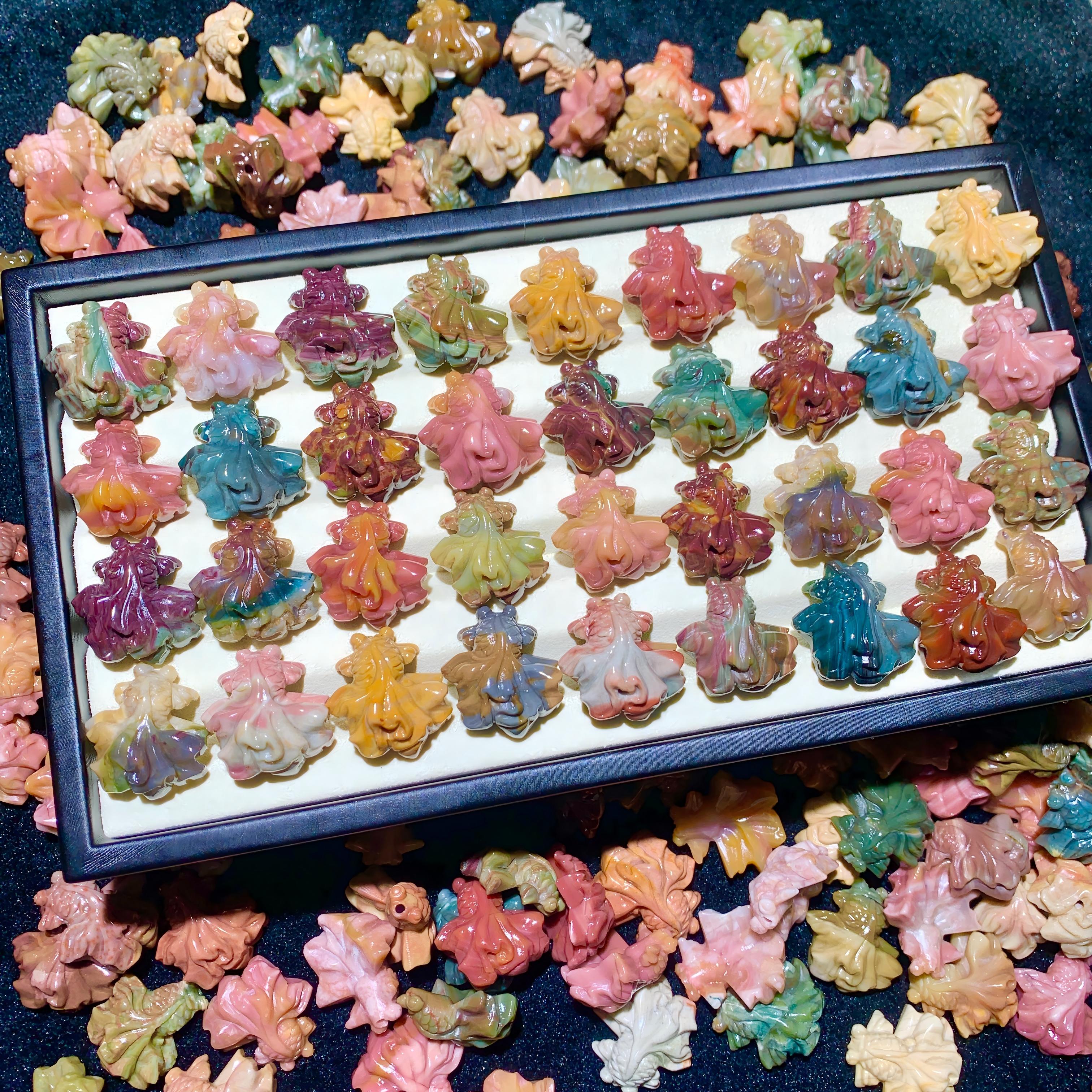 【5PCS】Alashan Agate Koi Fish