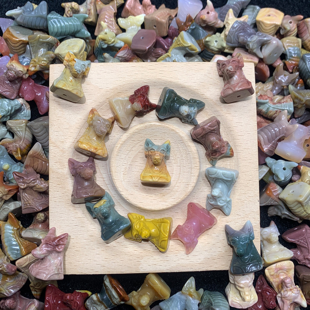 【5PCS】Alashan Agate Anubis