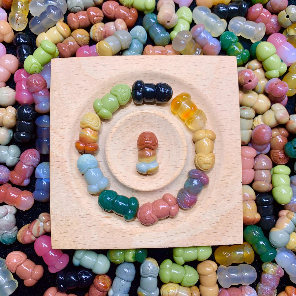 【5PCS】Natural Agate Dingding Kitty