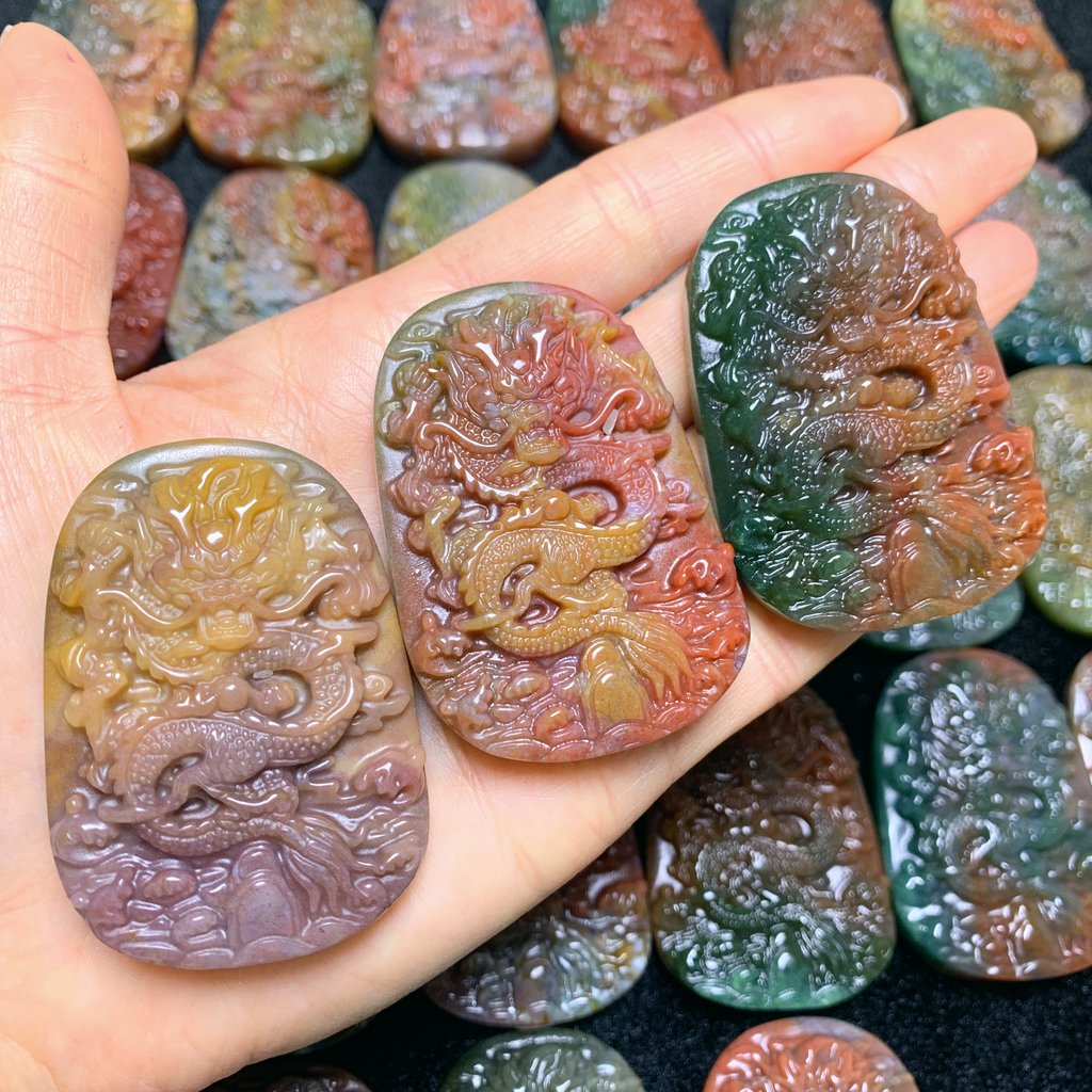 Dragon pendants【ocean jasper & polychrome】