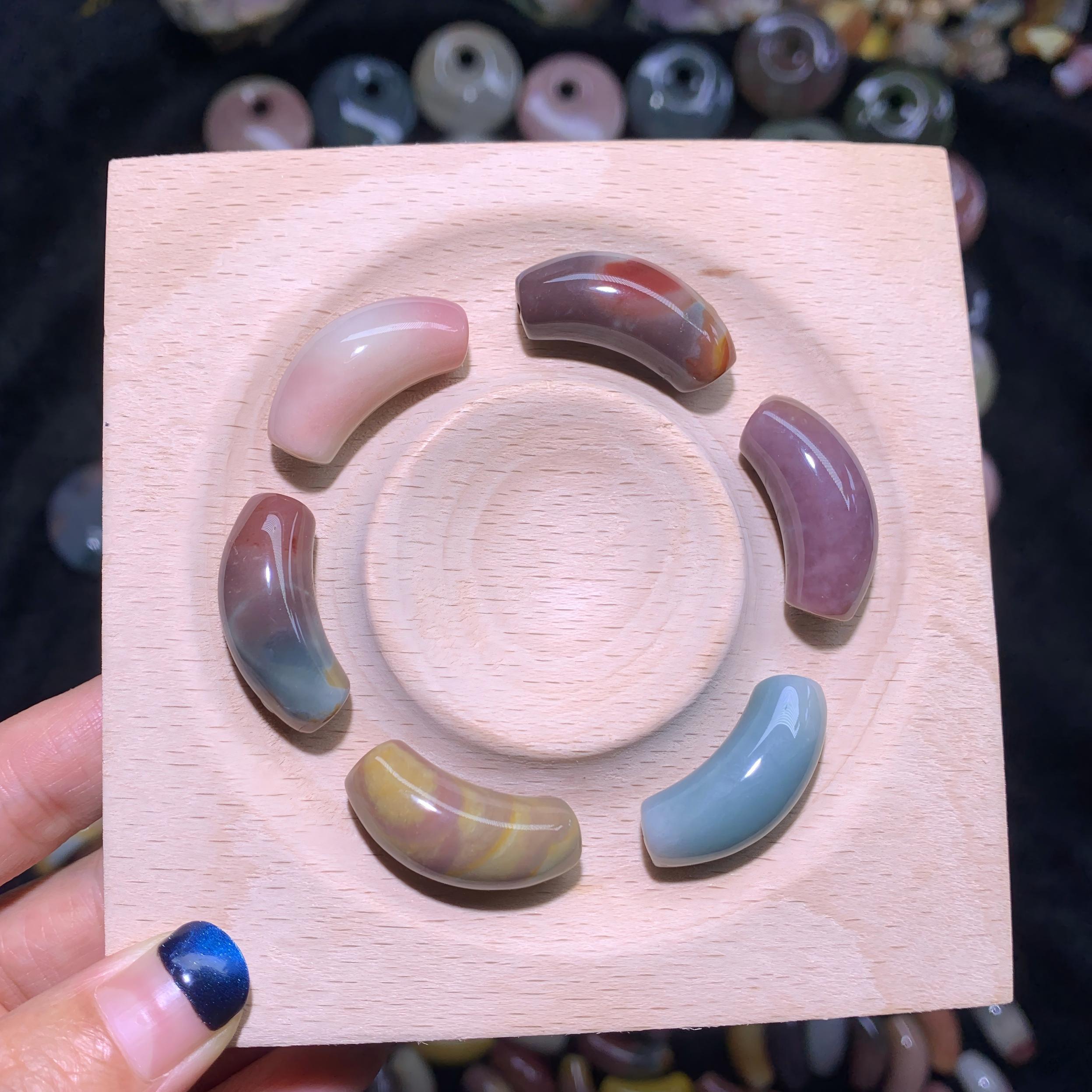 【5PCS】【6PCS】 Alashan Agate Barrels