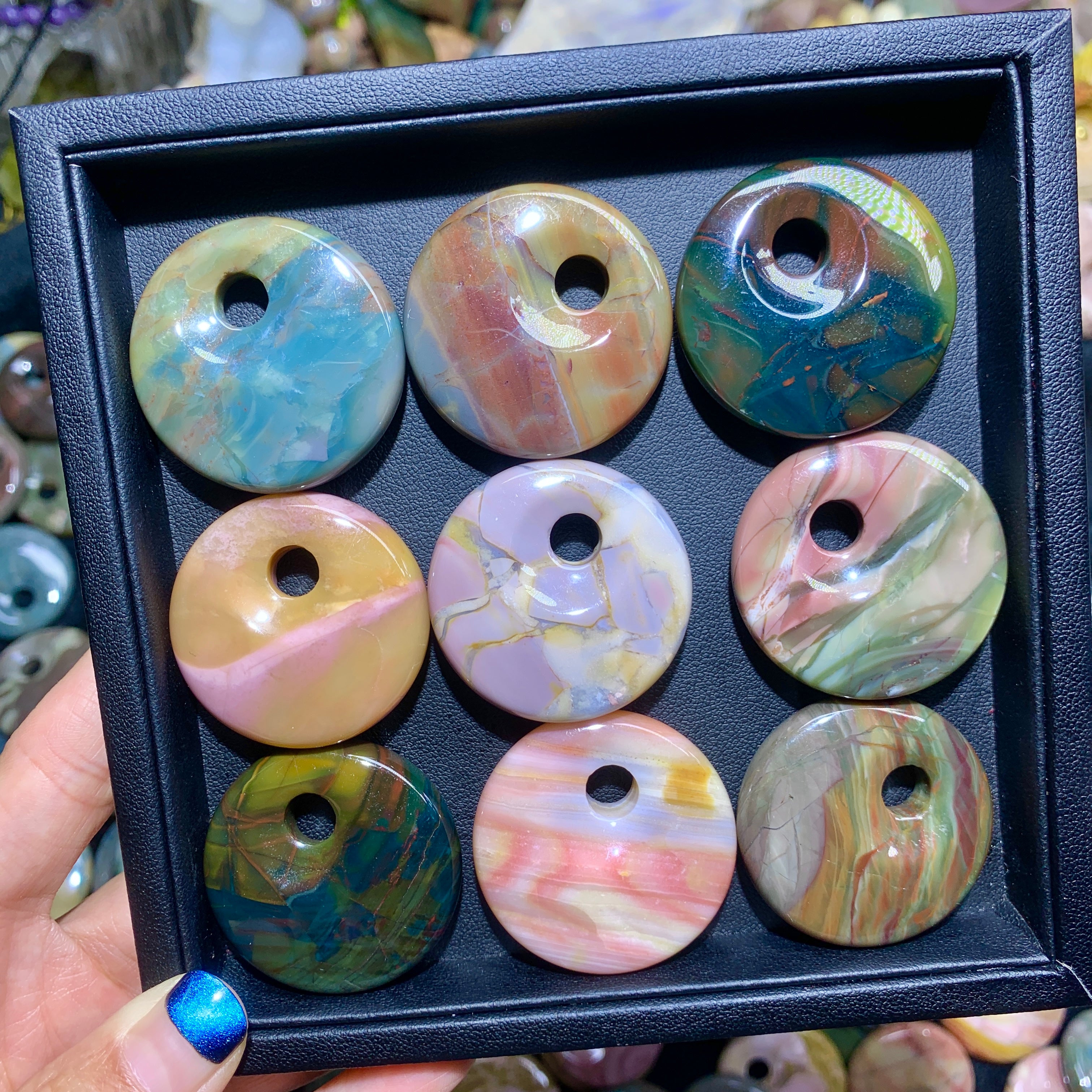 【5PCS】Alashan Agate Princess Buckle