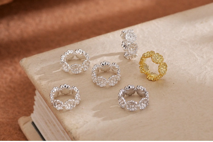 [S925]Garland Spacer Ring Handmade DIY Bracelet Accessories