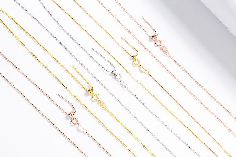 [S925]Sterling Silver Universal Necklace with Needle Adjustable