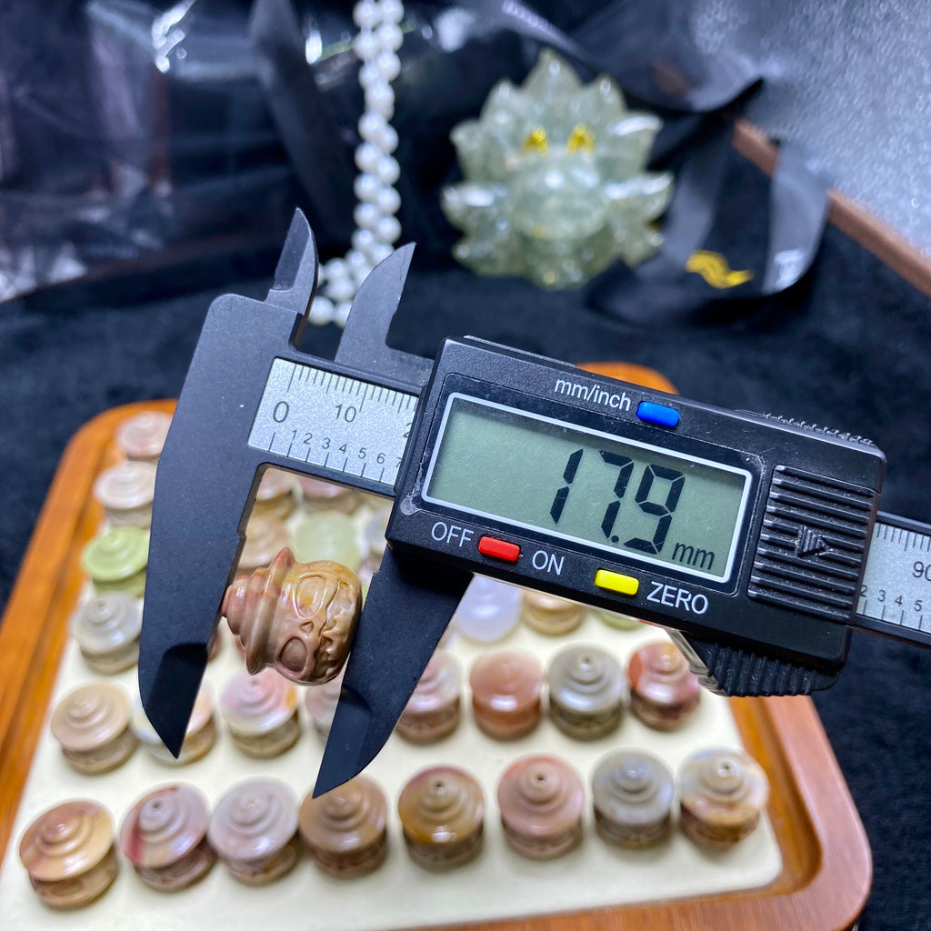 Natural Alashan Agate Pumpkin Carved charms