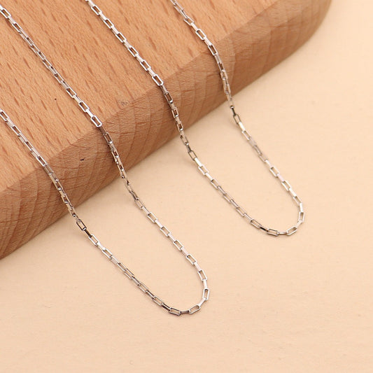 S925 Sterling Silver Rectangular Cross Necklace