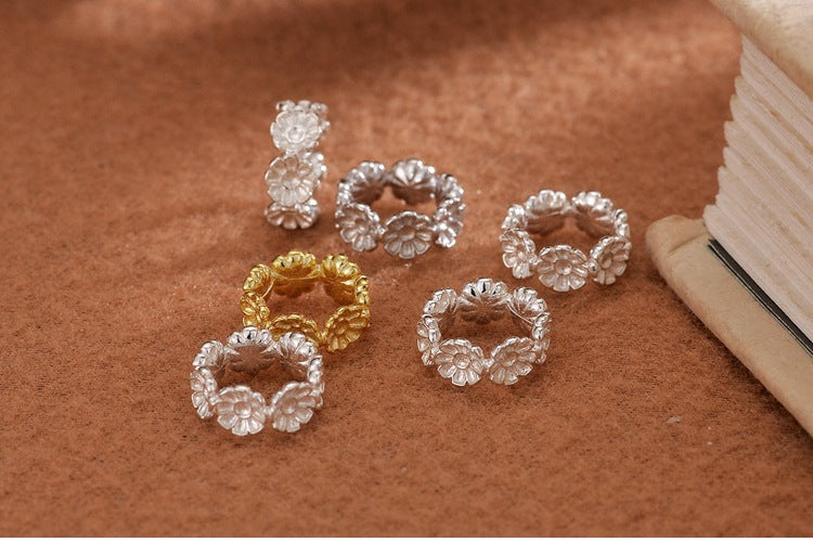 [S925]Garland Spacer Ring Handmade DIY Bracelet Accessories