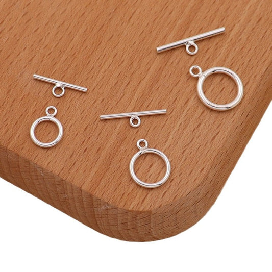 S925 Sterling Silver Round Clasp/OT Clasp/End Cap