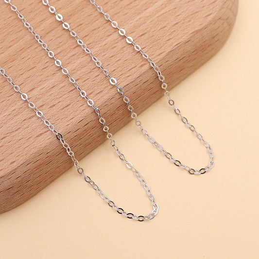 S925 Sterling Silver Cross Chain/O-Link Chain/Fashionable Versatile Necklace