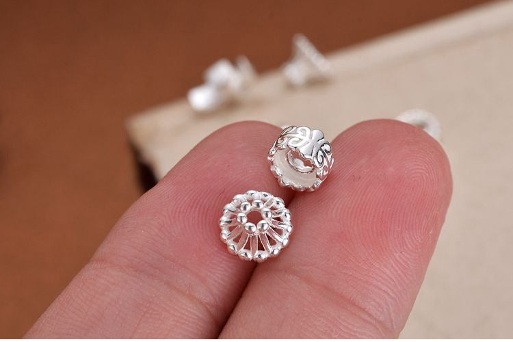 [S925] DIY Bracelet Necklace Accessories Hollow Umbrella-Shaped Bead Caps/ Cross/Spacer Ring